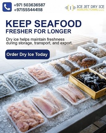 Dubai, Delivery, Keep Frozen Seafood Fresh With Premium Dry Ice Supply