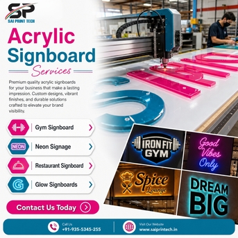 Noida, Printing, Acrylic LED Sign Board Near Me &ndash; Premium Signage Solutions