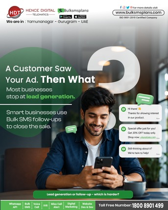 Gurgaon, Marketing, Turn More Leads Into Customers With Bulk SMS Follow-Ups
