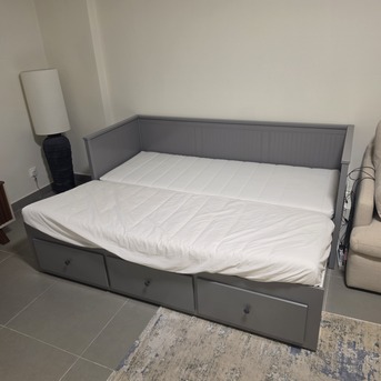 Jeddah, Furniture, SAR 1675,  Sofa Bed (Day Bed) Excellent From IKEA With 2 Mattresses