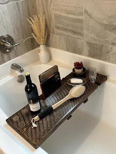 New York, Business, Premium Handcrafted Wooden Bath Caddies | Coonhound Woodworks