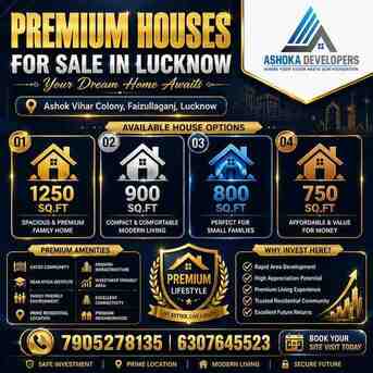 Lucknow, Real Estate For Sale, INR 3600000,  750 Sq. Feet,  Best Houses For Sale In Lucknow | Trusted Residential Projects By Ashoka Developer