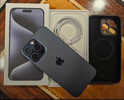 Khobar, Mobile Phones, SAR 3400,  IPhone 15 Pro Max Blue Titanium 256 GB