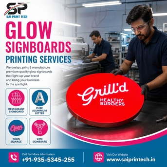 Noida, Printing, Trusted Glow Shine Board Manufacturer In Noida With Quality Designs