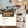 BHD 440/month,  1 BR,  Luxury Fully Furnished 1BHK Apartment With 2 Washrooms For Rent In Juffair &ndash; 440 BD