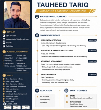 Riyadh, Job Seekers, Data Entry Seeking Job