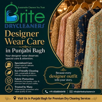 New Delhi, Cleaning, Best Designer Wear Care In Punjabi Bagh | Brite Drycleaners