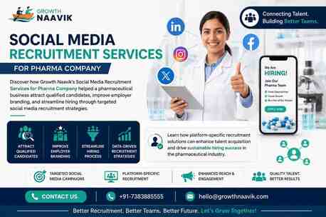 Mumbai, Marketing, Social Media Recruitment Services For Pharma Company | Growth Naavik