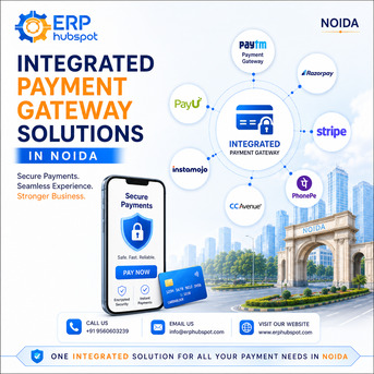 Noida, Software Development, Best Integrated Payment Gateway Solutions In Noida | Secure Online Payment Systems By ERP