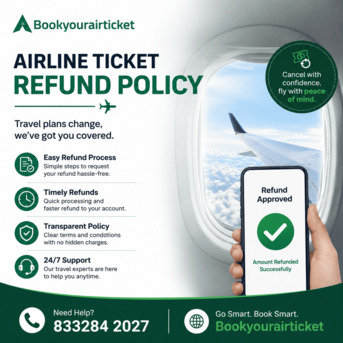 Washington DC, Travel, Airline Ticket Refund Policy- Bookyourairticket