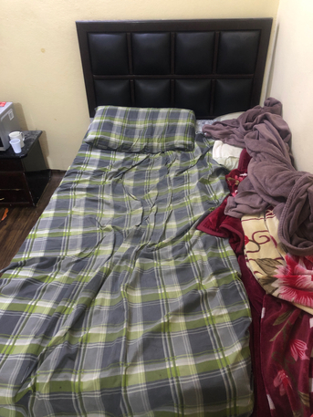 Hara, Furniture, SAR 150,  Urgent Bed With Side Table Foe Sale In Hara Riyadh