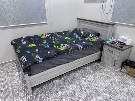 Jeddah, Furniture, SAR 2750,  🔥 HOMEBOX **LIKE NEW** ANGELIC BEDROOM & STUDY SET + WARDROBE + MATTRESS 🔥