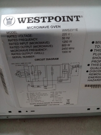 West Riffa, Appliances, BHD 25,  Microwave Oven