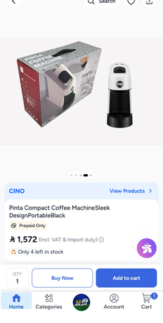 Al Rakah Al Shamaliyah, Electronics, SAR 1300,  PINTA COFFEE MACHINE FOR SALE