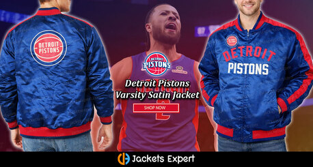 New York, Clothing & Accessories, USD 124,  Detroit Pistons Classic Throwback Jacket &ndash; NBA Varsity Jacket