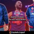 USD 124,  Detroit Pistons Classic Throwback Jacket &ndash; NBA Varsity Jacket