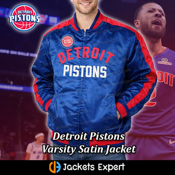 New York, Clothing & Accessories, USD 124,  Detroit Pistons Classic Throwback Jacket &ndash; NBA Varsity Jacket