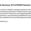 Job Vacancy: ICT & STEAM Teacher