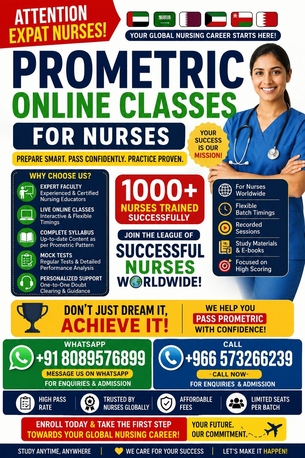 Al Naseem, Lessons Offered, Prometric Online Coaching For Nurses