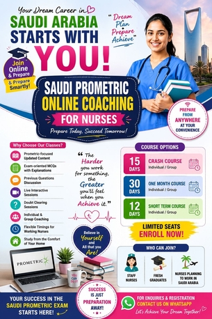 Al Naseem, Lessons Offered, Prometric Online Coaching For Nurses