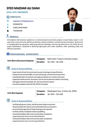 Riyadh, Job Seekers, Civil Site Engineer | Site Execution | Quantity Surveying | Project Coordination