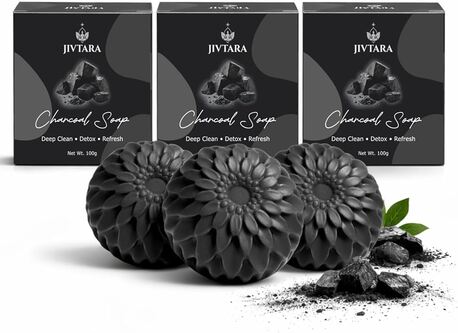 Riyadh, Health & Beauty Items, SAR 20,  Black Detox Charcoal Soap For Tan Removal For Face & Body For Sale...