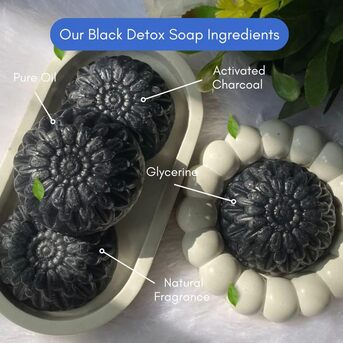 Riyadh, Health & Beauty Items, SAR 20,  Black Detox Charcoal Soap For Tan Removal For Face & Body For Sale...