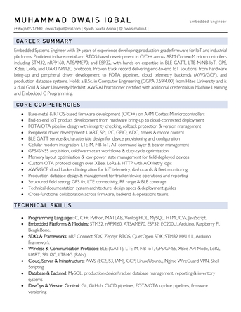 Riyadh, Job Seekers, IoT Engineer/ Embedded Systems / Firmware Engineer / AI Engineer / System Engineer