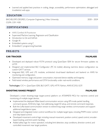 Riyadh, Job Seekers, IoT Engineer/ Embedded Systems / Firmware Engineer / AI Engineer / System Engineer