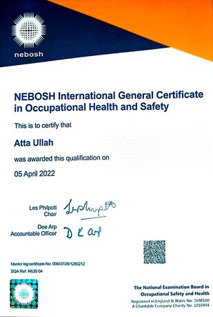 Riyadh, Job Seekers, NEBOSH Certified HSE Officer / Safety Officer Available In Saudi Arabia