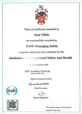 Riyadh, Job Seekers, NEBOSH Certified HSE Officer / Safety Officer Available In Saudi Arabia