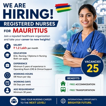 Kerala, Jobs, RECRUITMENT For NURSES Iin MAURITIUS