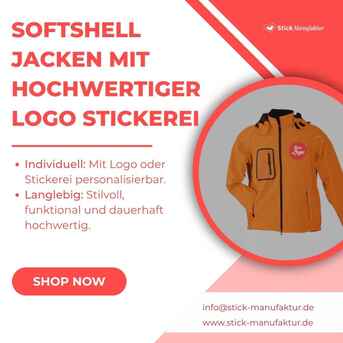 Berlin, Business, Softshell Jacken Mit Hochwertiger Logo Stickerei