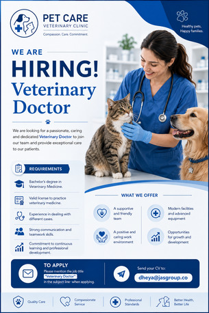Manama, Jobs, VETERINARY DOCTOR