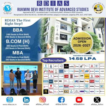 New Delhi, Education, RDIAS Admissions 2026 - Your Gateway To Top MBA, BBA & B.Com (Hons.) Programs In Delhi NCR
