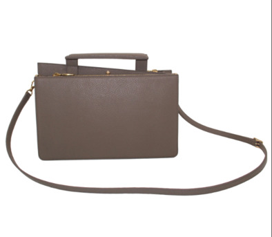 New York, Clothing & Accessories, USD 440,  Taupe Dover Top Handle Bag | Recycled Leather Purse NYC