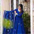 INR 4700,  Buy Idaho Vartika Blue Cotton Suit Set Online
