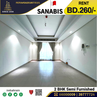 Sanabis, Apartments, Flats, Houses & Villas, BHD 260/month,  Furnished,  2 BR,  Modern 2-Bedroom Luxury Apartment For Rent In Burhama