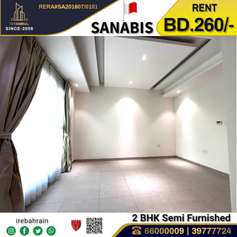 Sanabis, Apartments, Flats, Houses & Villas, BHD 260/month,  Furnished,  2 BR,  Modern 2-Bedroom Luxury Apartment For Rent In Burhama