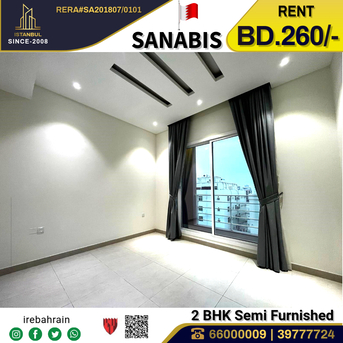 Sanabis, Apartments, Flats, Houses & Villas, BHD 260/month,  Furnished,  2 BR,  Modern 2-Bedroom Luxury Apartment For Rent In Burhama