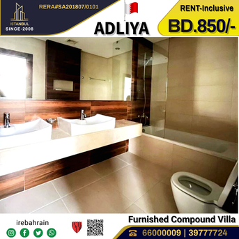 Adliya, Villas, BHD 850,  Furnished,  Fully Furnished Luxury Compound Villa With Pvt. Pool In Adliya - With EWA