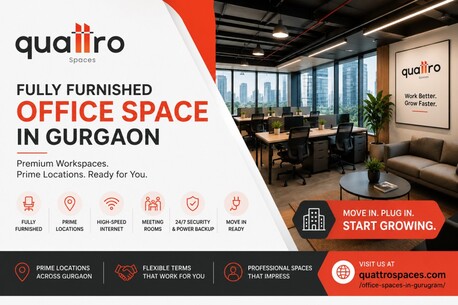 Gurgaon, Real Estate, Quattro Spaces &ndash; Premium Fully Furnished Office Space In Gurgaon