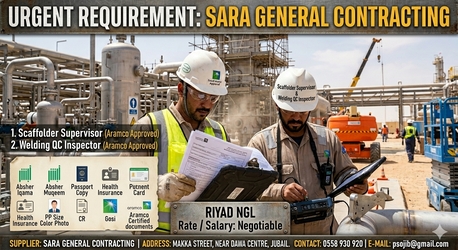 Jubail, Jobs, SCAFFOLDER SUPERVISOR ( Aramco)