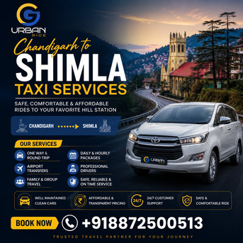 Chandigarh, Travel, Trusted Chandigarh To Shimla Taxi Services By Go Urban Ride