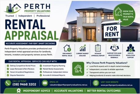 Perth, Real Estate, Rental Appraisal Perth &ndash; Accurate Property Rental Assessment Services