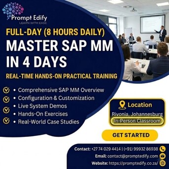 Johannesburg, Education, SAP MM  Workshop Events In South Africa- Johannesburg