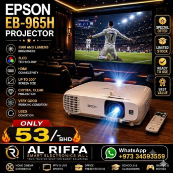 East Riffa, Computers, BHD 53,  Epson Prector With Remote (Lumens 3500) Screen Size 30" To 300" Good Working Condition 3