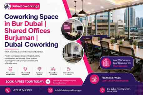 Bur Dubai, Business, Coworking Space In Bur Dubai | Shared Offices Burjuman | Dubai Coworking