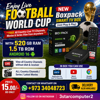 Manama, Mobile Phones, BHD 15,  NEW Boxpack Smart TV Box FREE LIVE TV Channels, Movies & Series (Just Plug & Play)