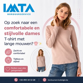 Brussels, Creative, Op Zoek Een Comfortable En Stijlvolle Dames T-shirt Met Lange Mouwen